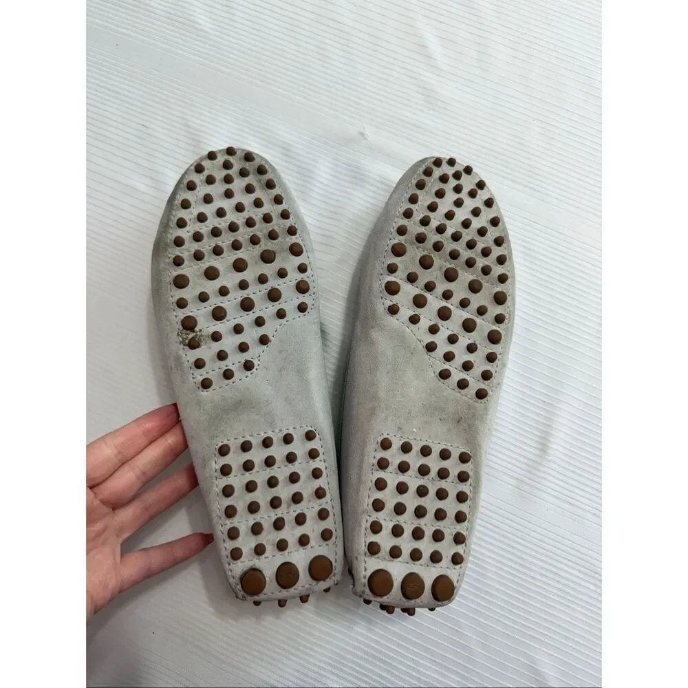 Bobbies Paris Grey Drivers Loafers Shoes Size 40 US 9